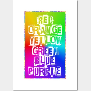 Pride Flag Colors & Meaning - Proudly Celebrate LGBT Diversity Rainbow Pride & Acceptance Apparel Posters and Art
